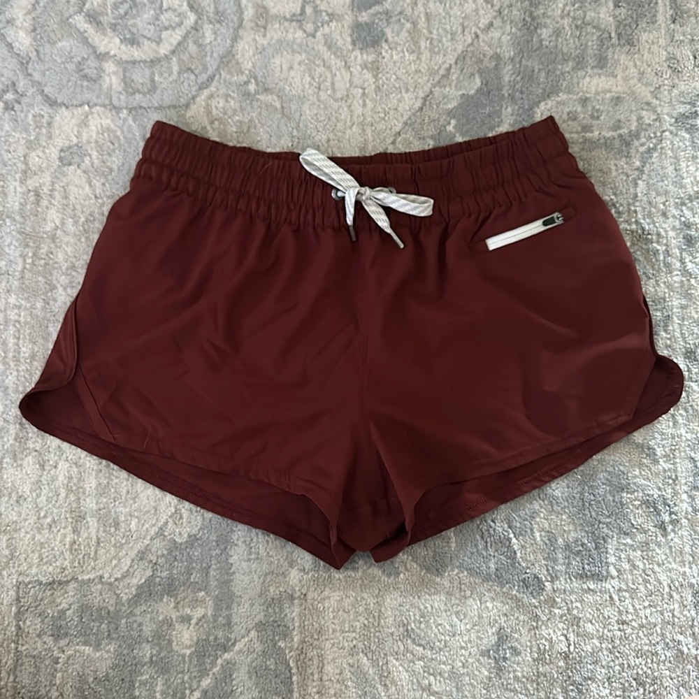 Vuori Clementine Short - Maroon Red - Size Medium